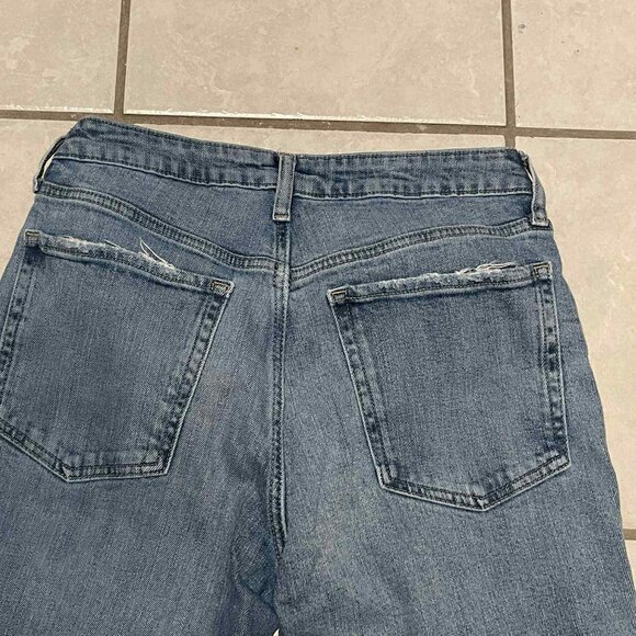 OLD NAVY WOMEN DISTRESSED HIGH RISE‎ O.G. STRAIGHT LIGHT WASH SIZE 6 - Picture 5 of 11